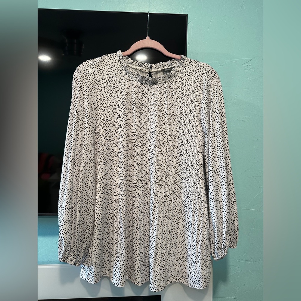 Arianna Papell Black & White Blouse